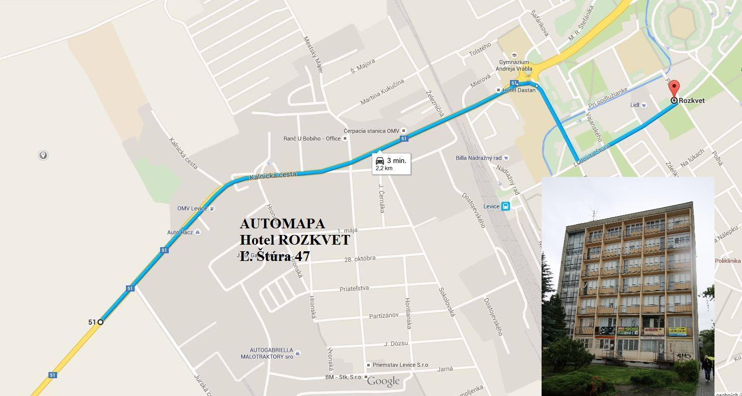 Hotel Rozkvet 2 - automapa